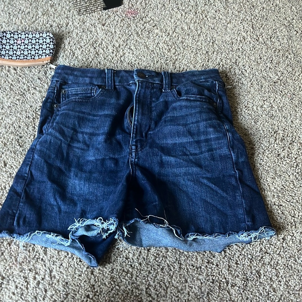 American eagle dark blue jean shorts